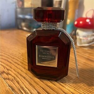 Victoria's Secret Bombshell Midnight Red Faceted Bottle with Jeweled Accent